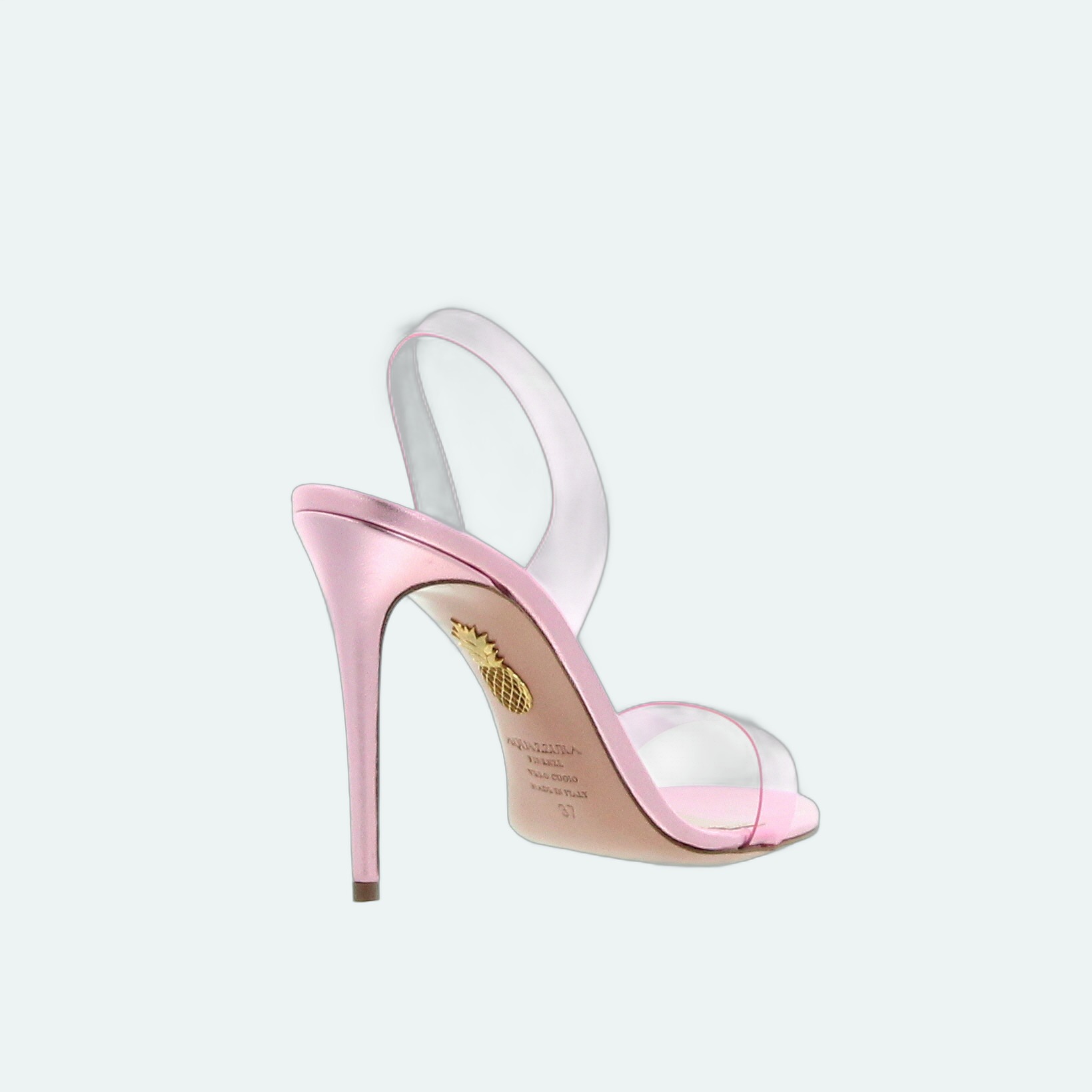 Aquazzura - So Nude Plexy Sandal 105 English Rose - Image 3