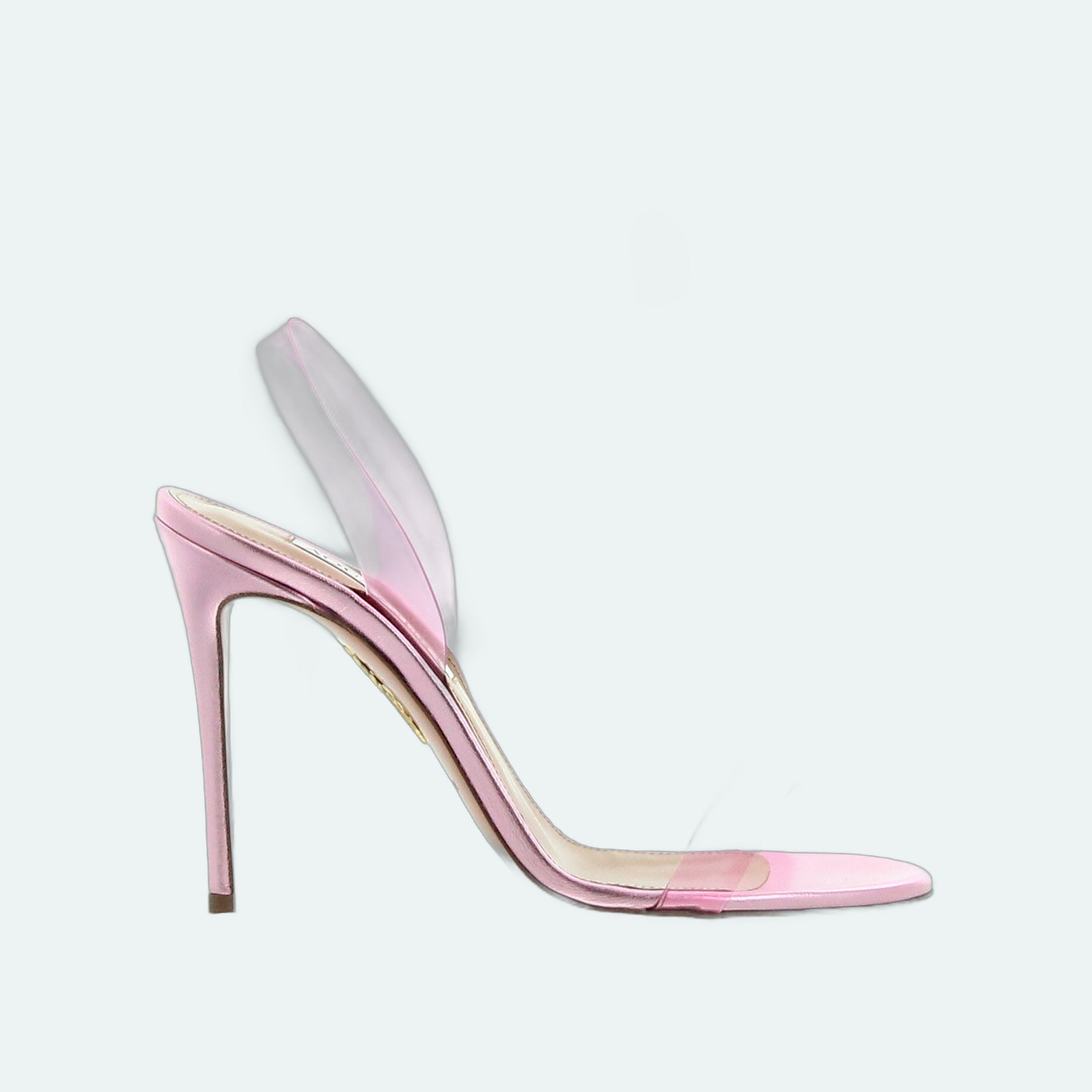 Aquazzura - So Nude Plexy Sandal 105 English Rose - Image 1