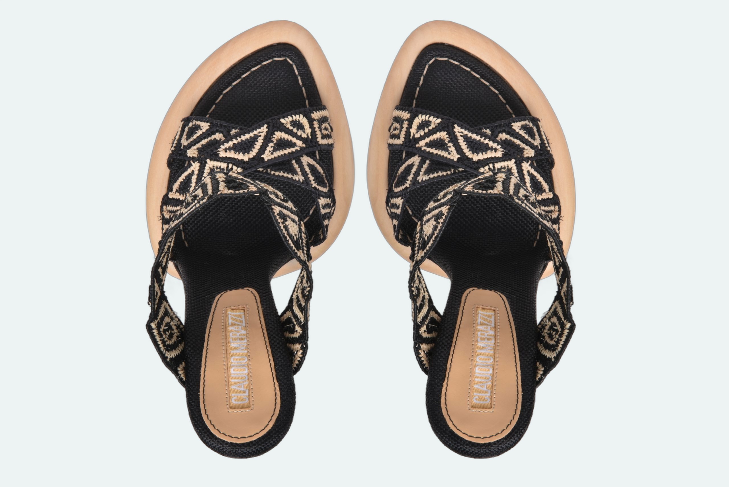 Claudio Merazzi - Manila Sandal - Black-Natural - Image 4