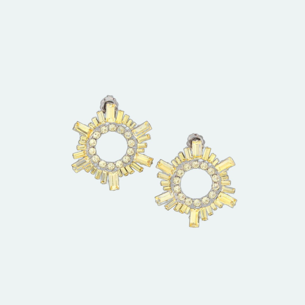 Amina Muaddi - Mini Begum Earrings - Jonquil
