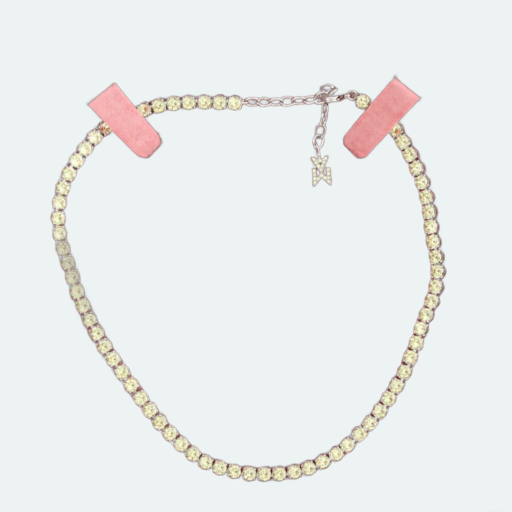 Amina Muaddi - Tennis Necklace Jonquil Crystals