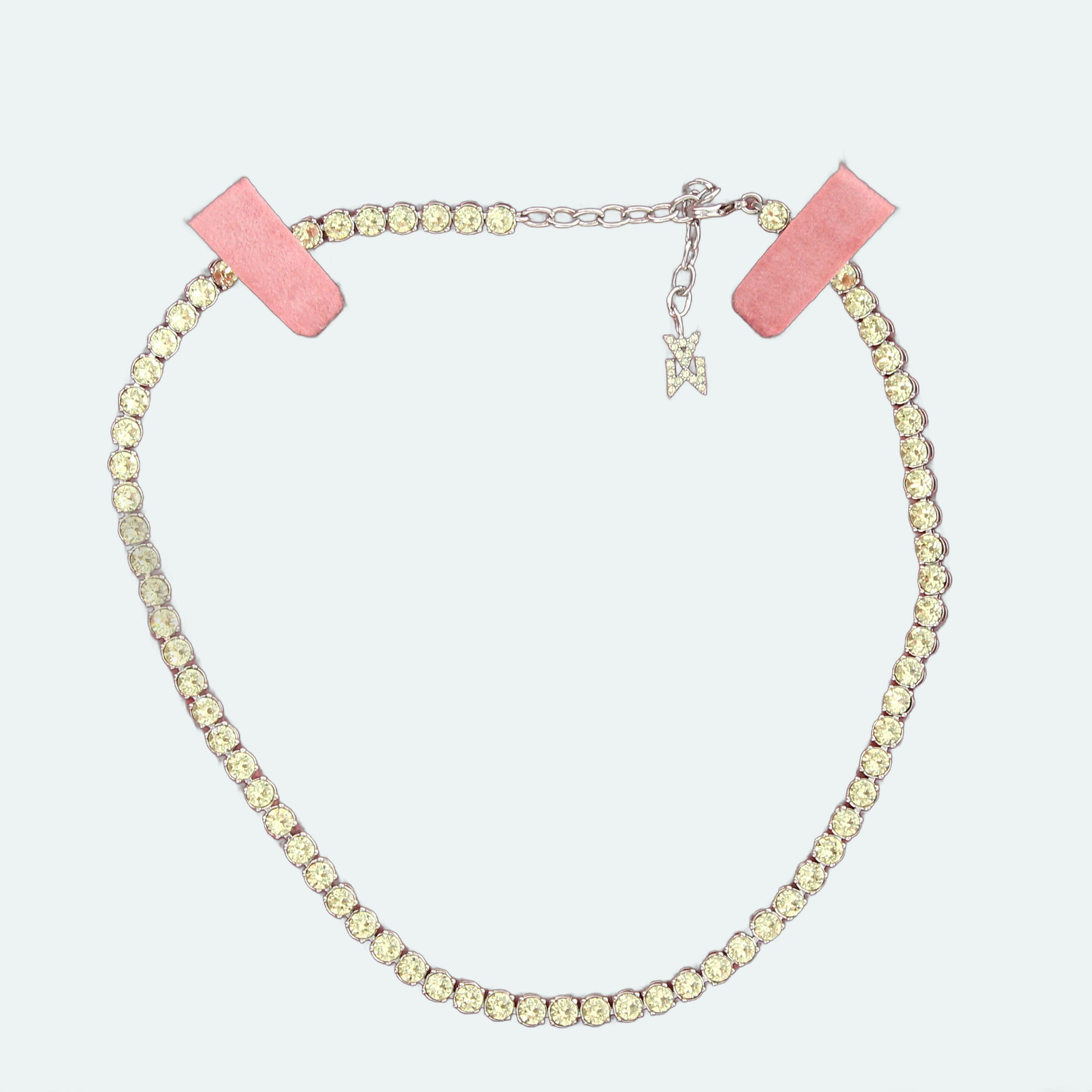 Amina Muaddi - Tennis Necklace Jonquil Crystals - Image 2