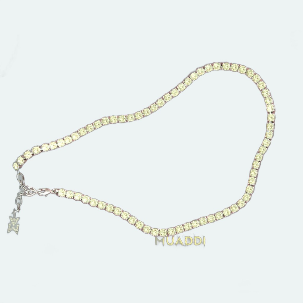 Amina Muaddi - Tennis Necklace Jonquil Crystals