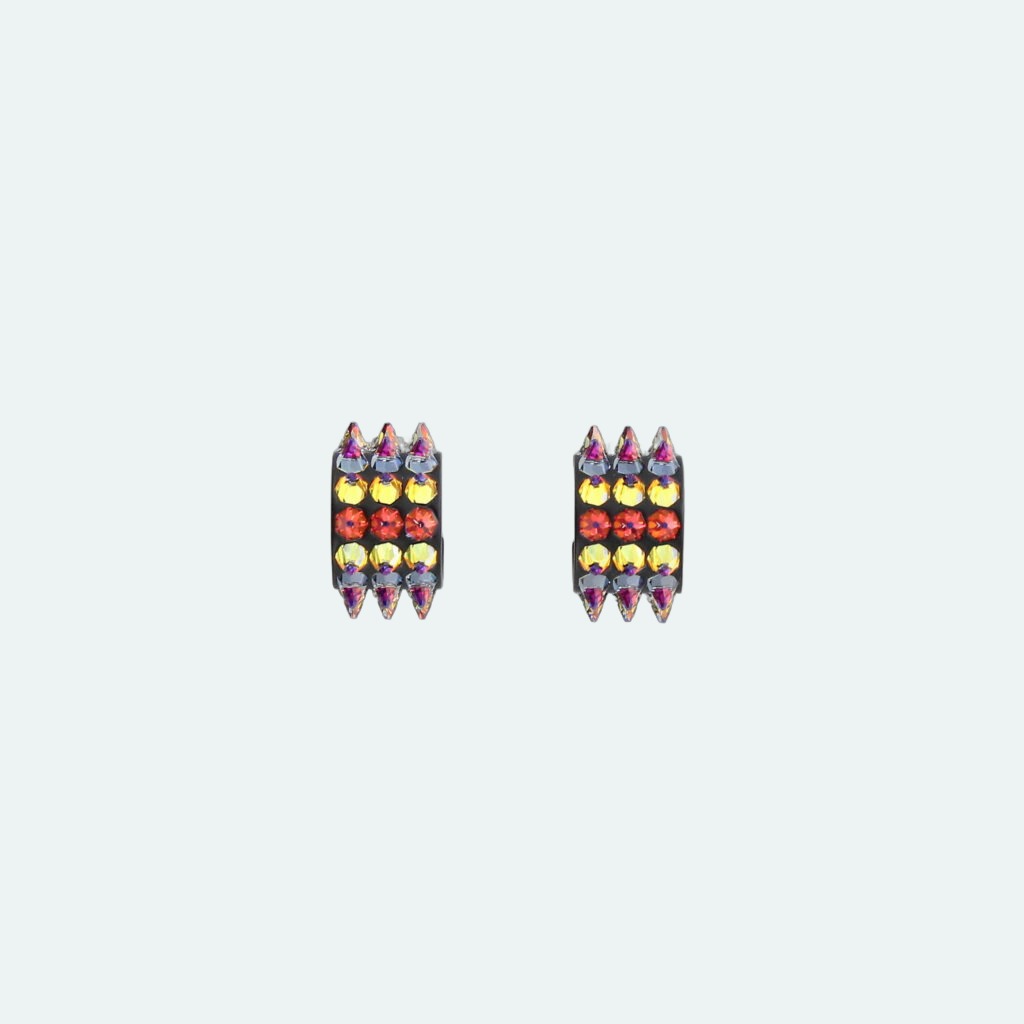 Amina Muaddi - Karma Hoop Earrings Volcano