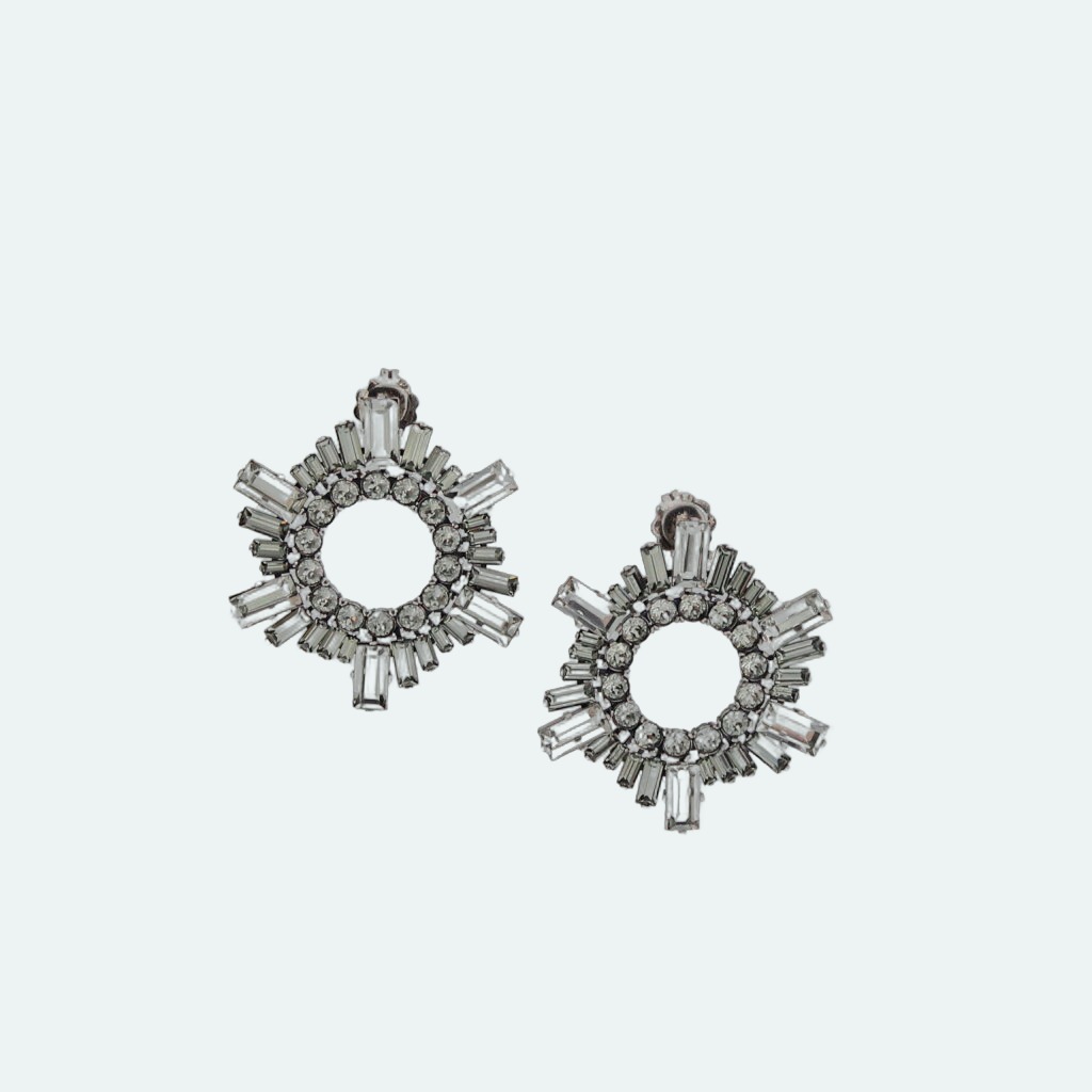Amina Muaddi - Mini Begum Earrings Black