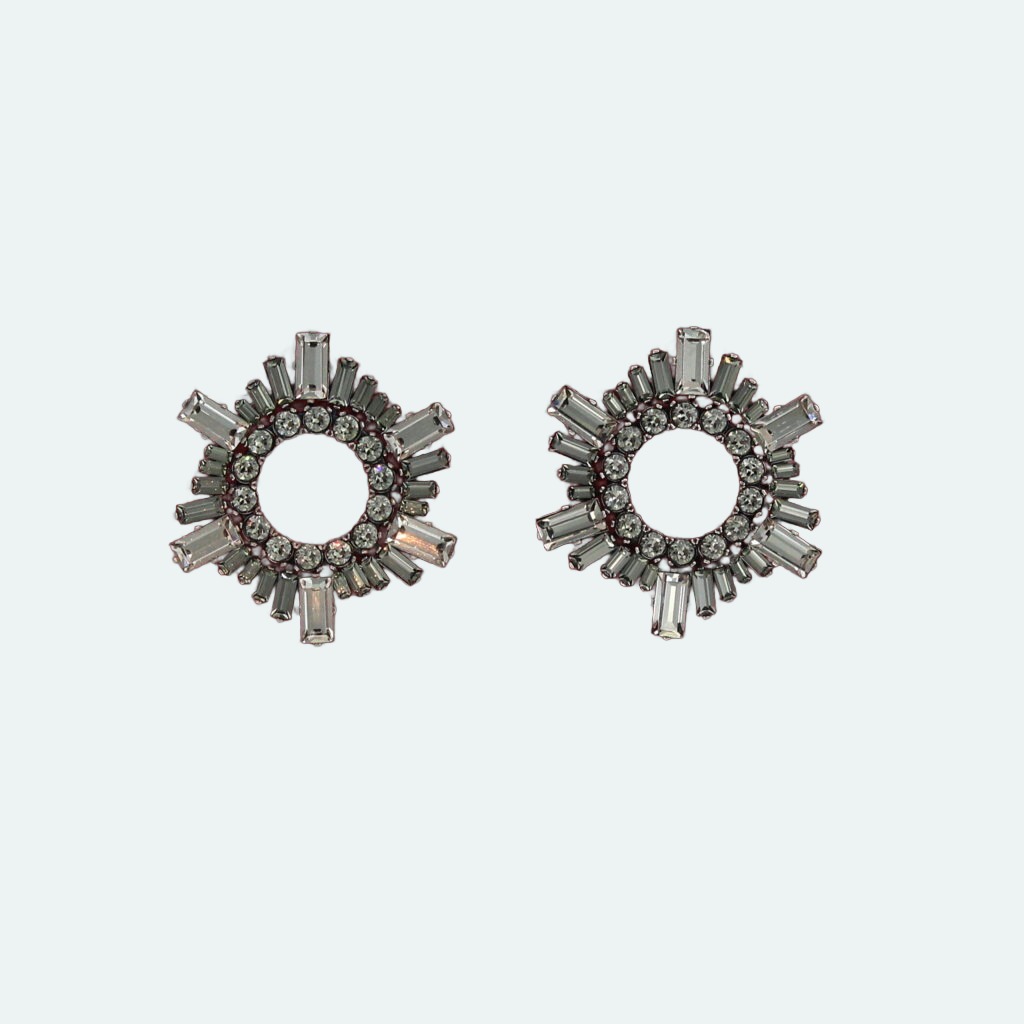 Amina Muaddi - Mini Begum Earrings Black