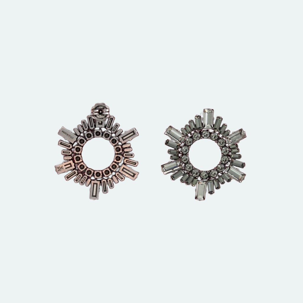 Amina Muaddi - Mini Begum Earrings Black