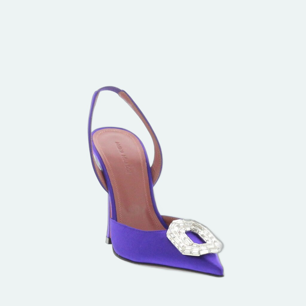 Amina Muaddi - Camelia Sling 105 Purple