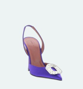 Amina Muaddi - Camelia Sling 105 Purple - Image 2