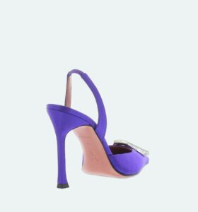 Amina Muaddi - Camelia Sling 105 Purple - Image 3