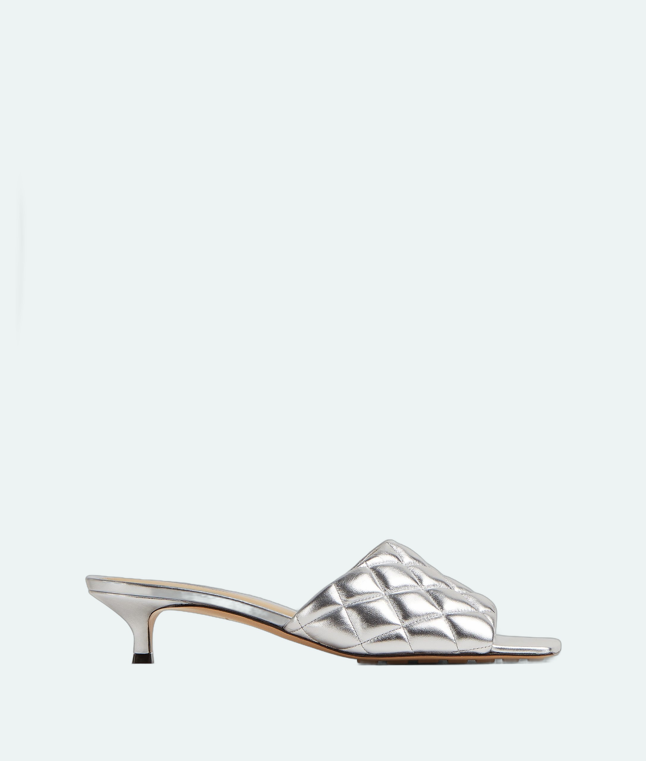 Bottega Veneta - Padded Mule - Silver - Image 1