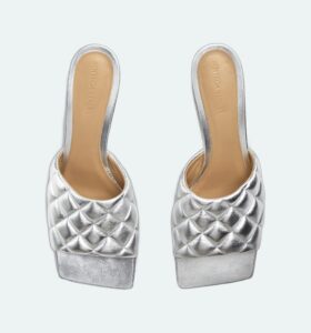 Bottega Veneta - Padded Mule - Silver - Image 4
