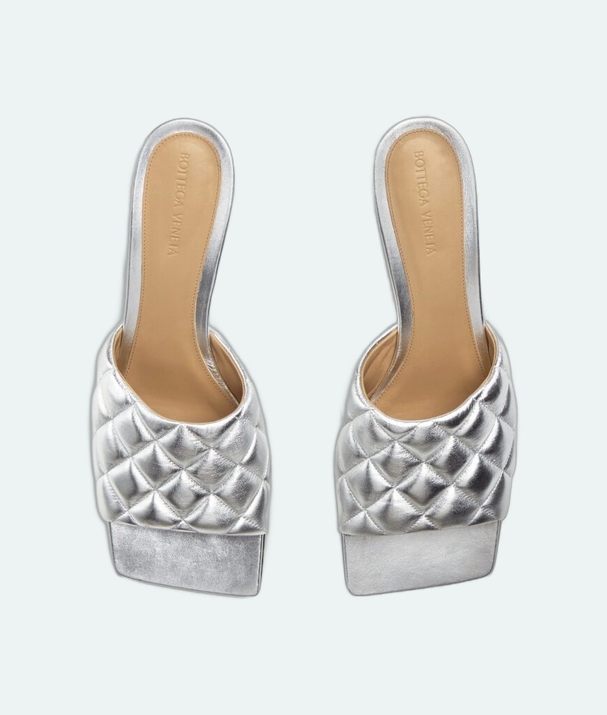 Bottega Veneta - Padded Mule - Silver