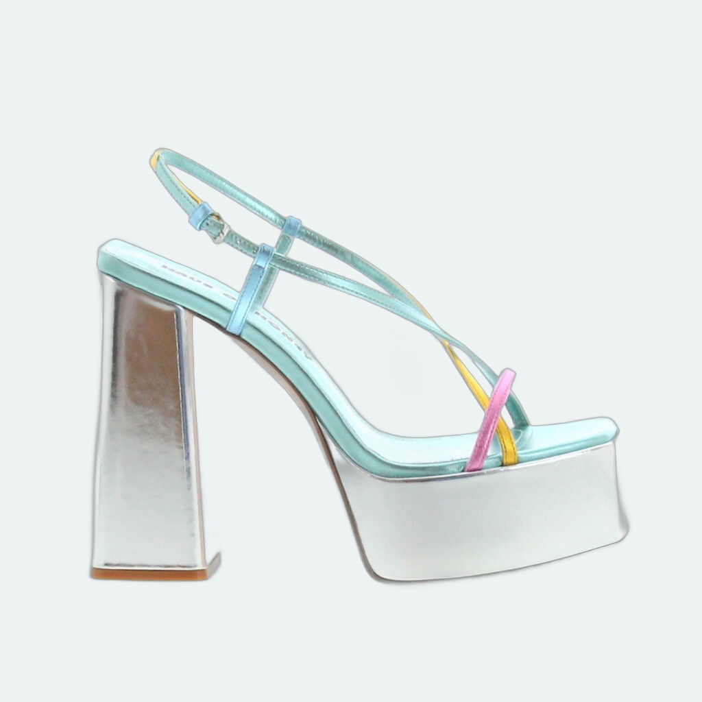 Haus Of Honey - Wannabe Sandal - Multicolor Silver