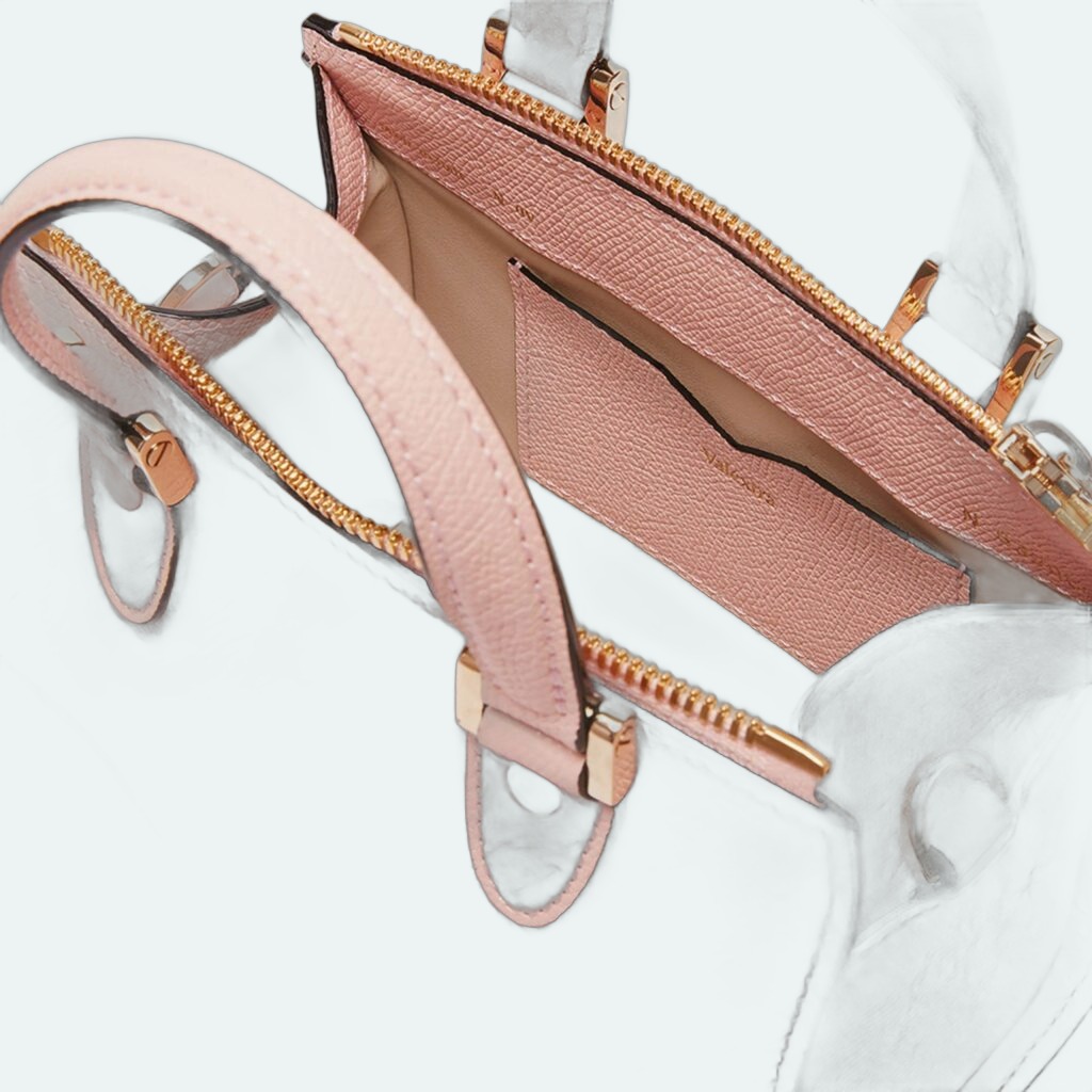 Valextra - Babila Crossbody Micro Bag Peonia