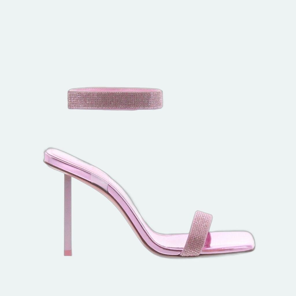Amina Muaddi - Rih Sandal - Baby Pink