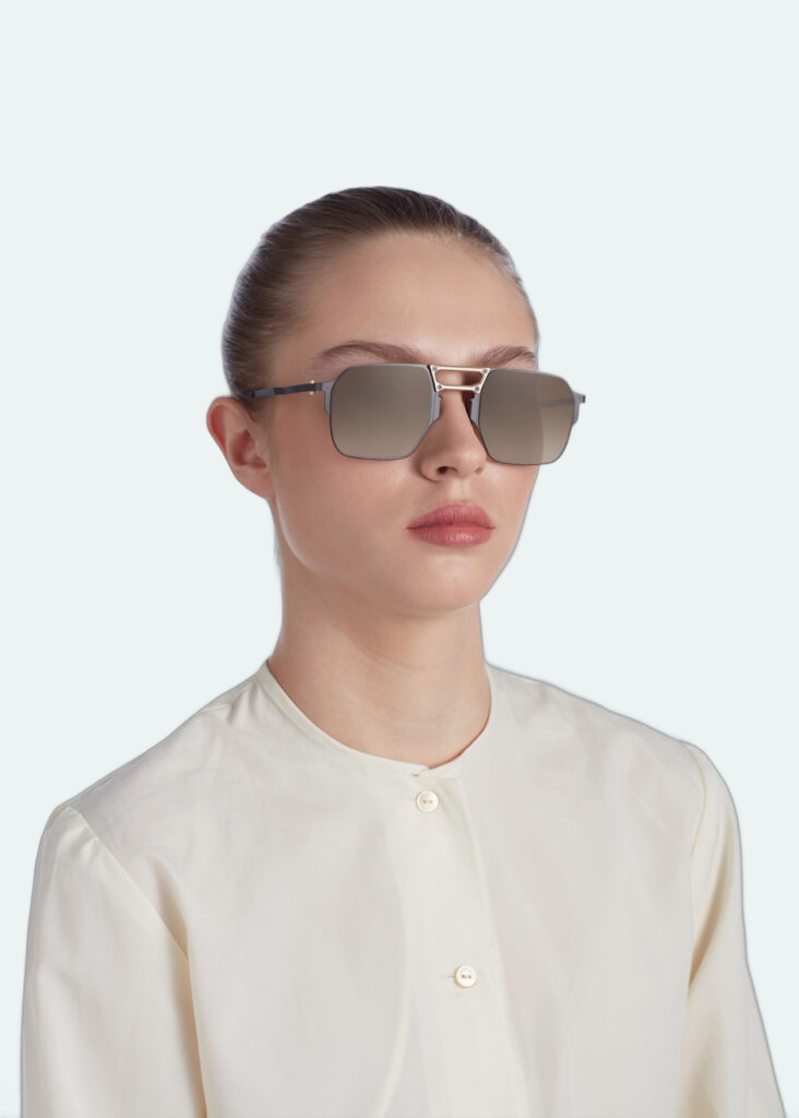 Movitra - Joe Rose Gold with Gradient Brown Lenses