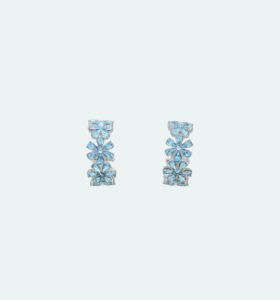 Amina Muaddi - Lily Hoop Earrings Aquamarine - Image 1