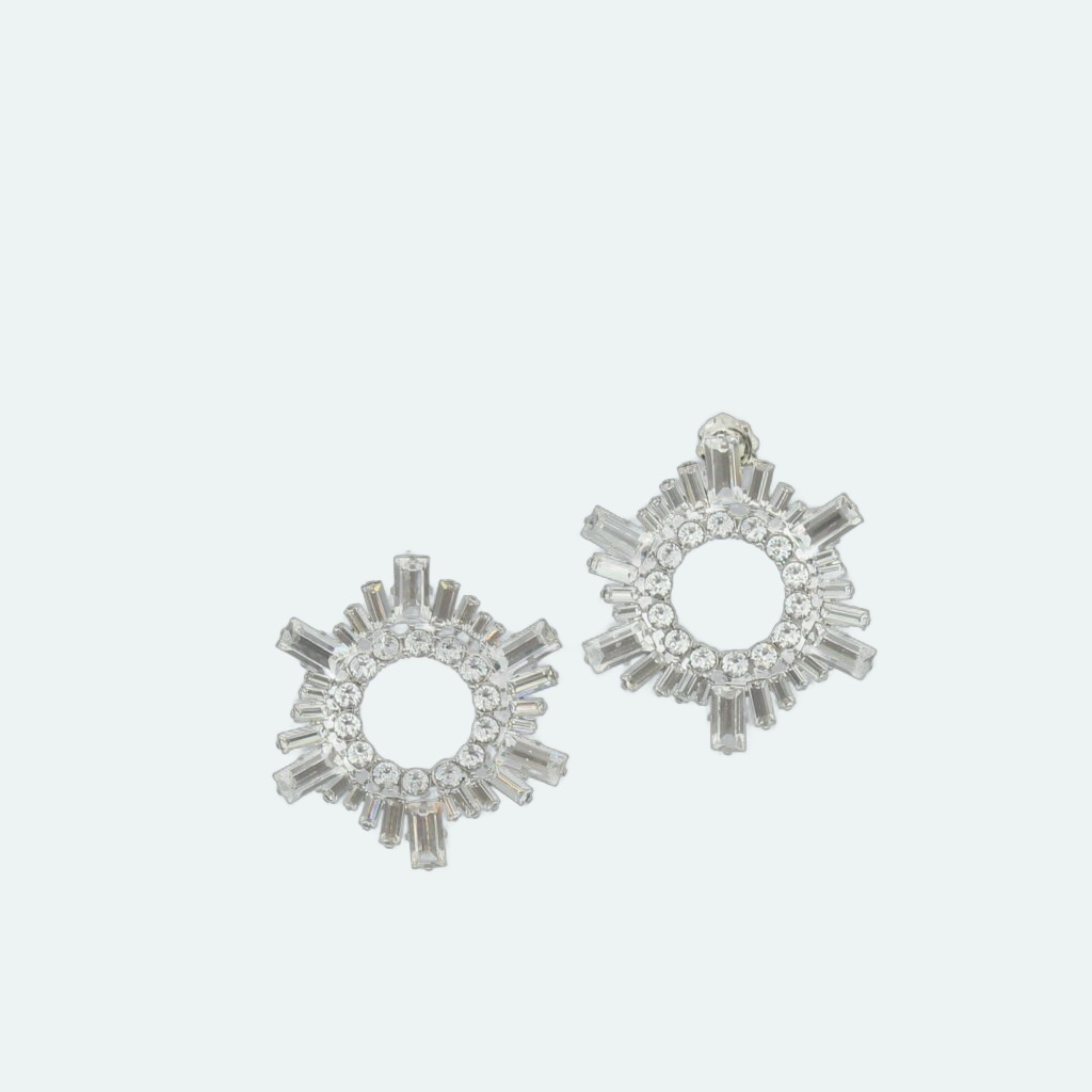 Amina Muaddi - Mini Begum Earrings - White