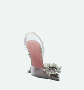 Amina Muaddi - Begum Glass Dark Grey - Image 2
