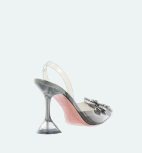 Amina Muaddi - Begum Glass Dark Grey - Image 3