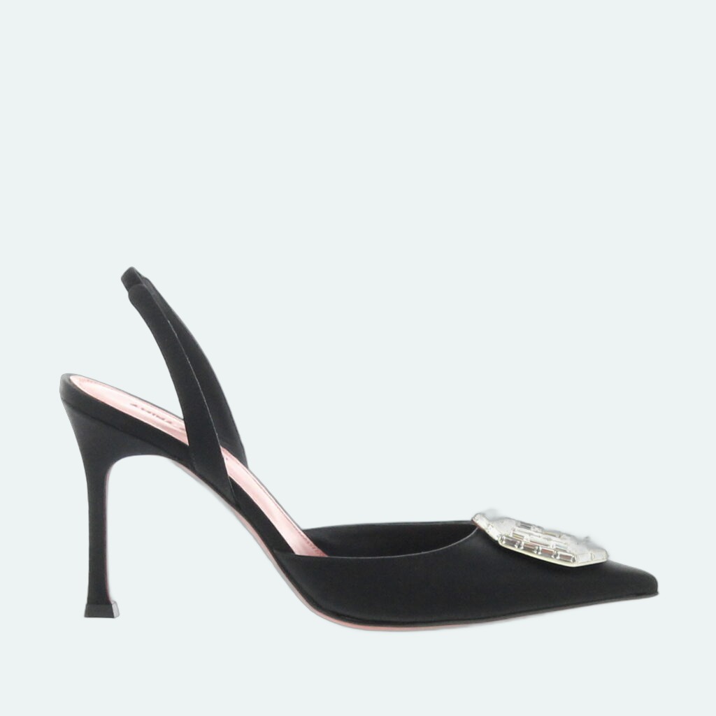 Amina Muaddi - Camelia Sling 90 Black
