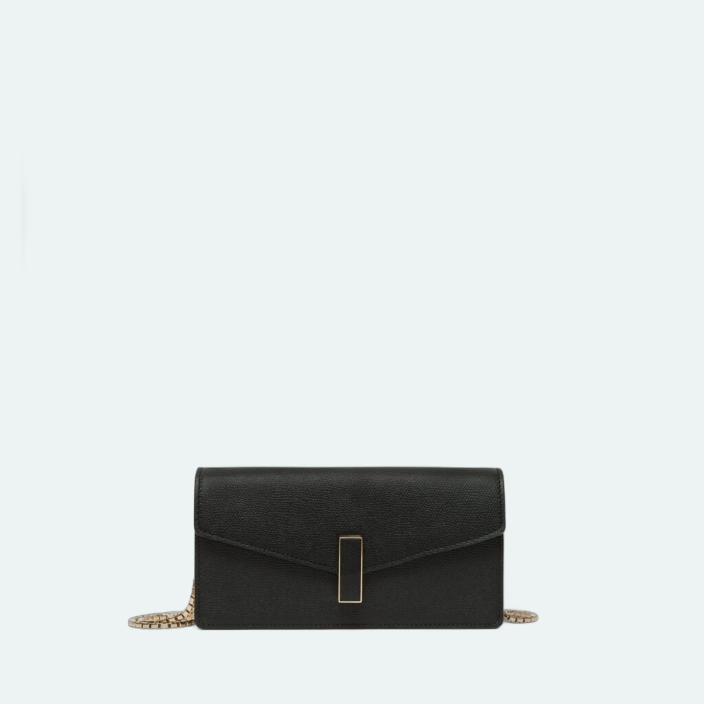 Valextra - Iside Clutch With Chain - Black