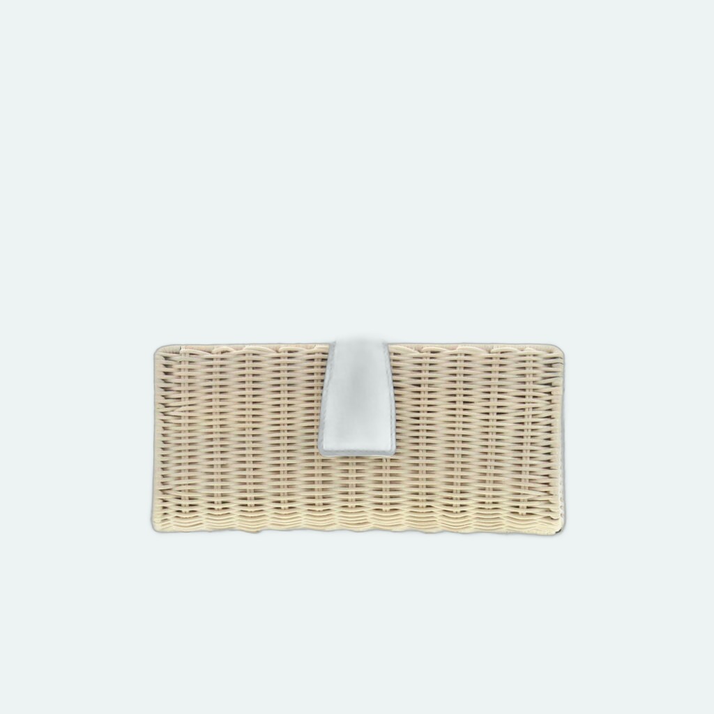 Carla Saint Barth - Vimini Long Clutch - Natural / White