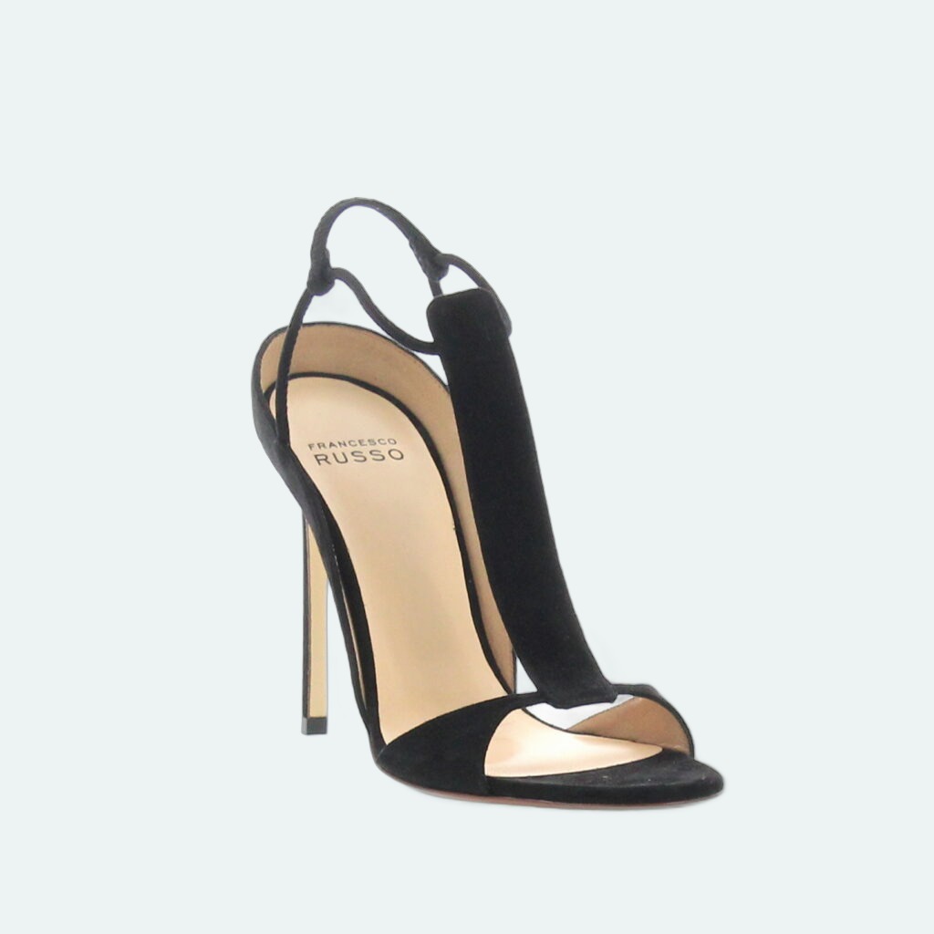 Francesco Russo - T-Strap Sandal - Black
