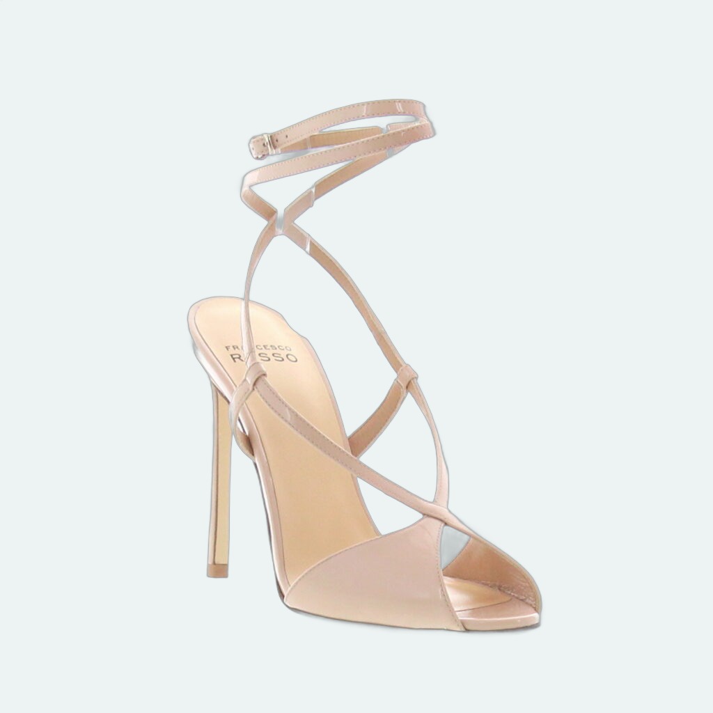 Francesco Russo - Peep-Toe Sandal - Powder