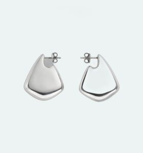 Bottega Veneta - Small Fin Earrings - Silver - Image 1