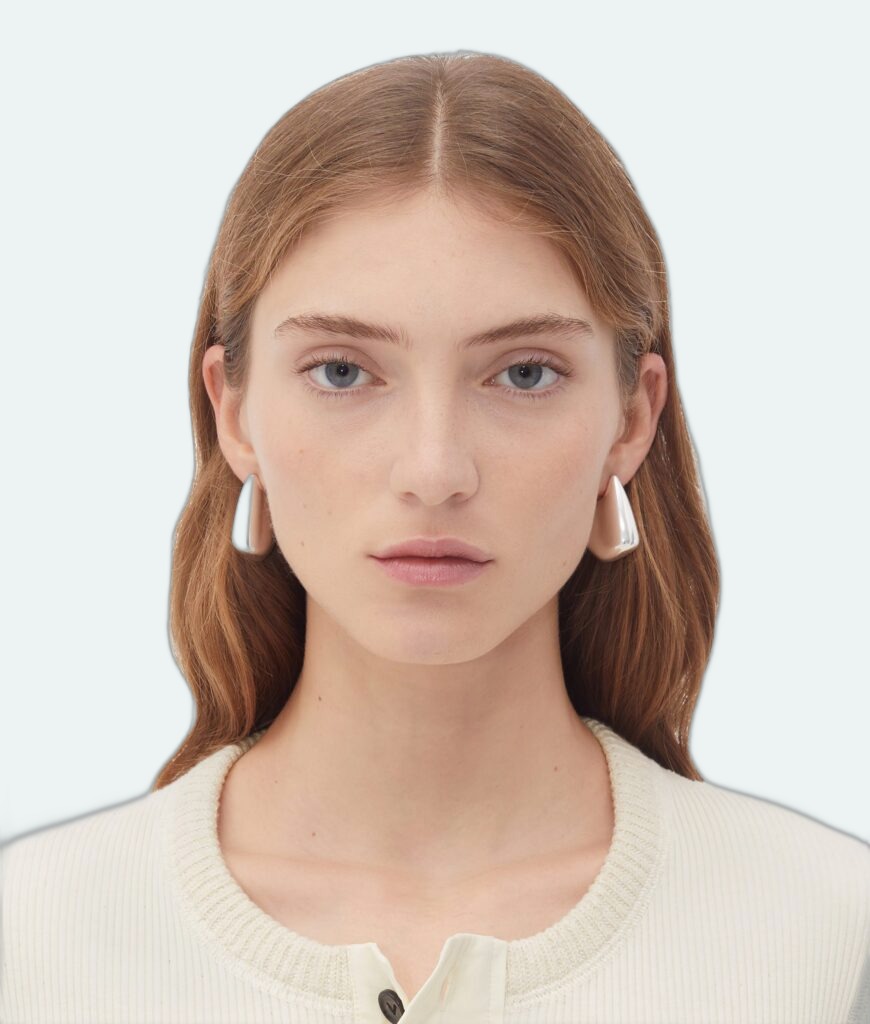 Bottega Veneta - Small Fin Earrings - Silver