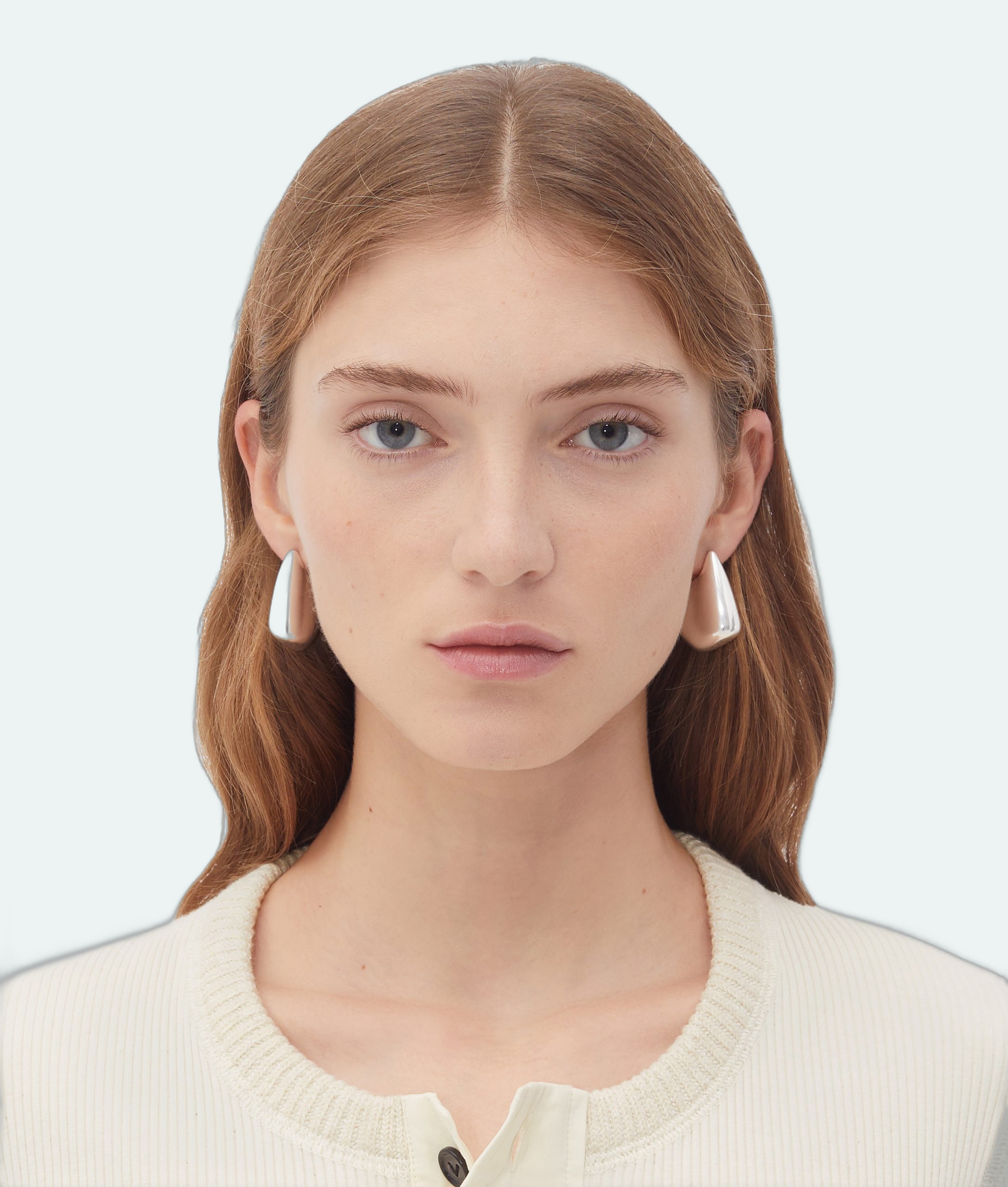 Bottega Veneta - Small Fin Earrings - Silver - Image 2