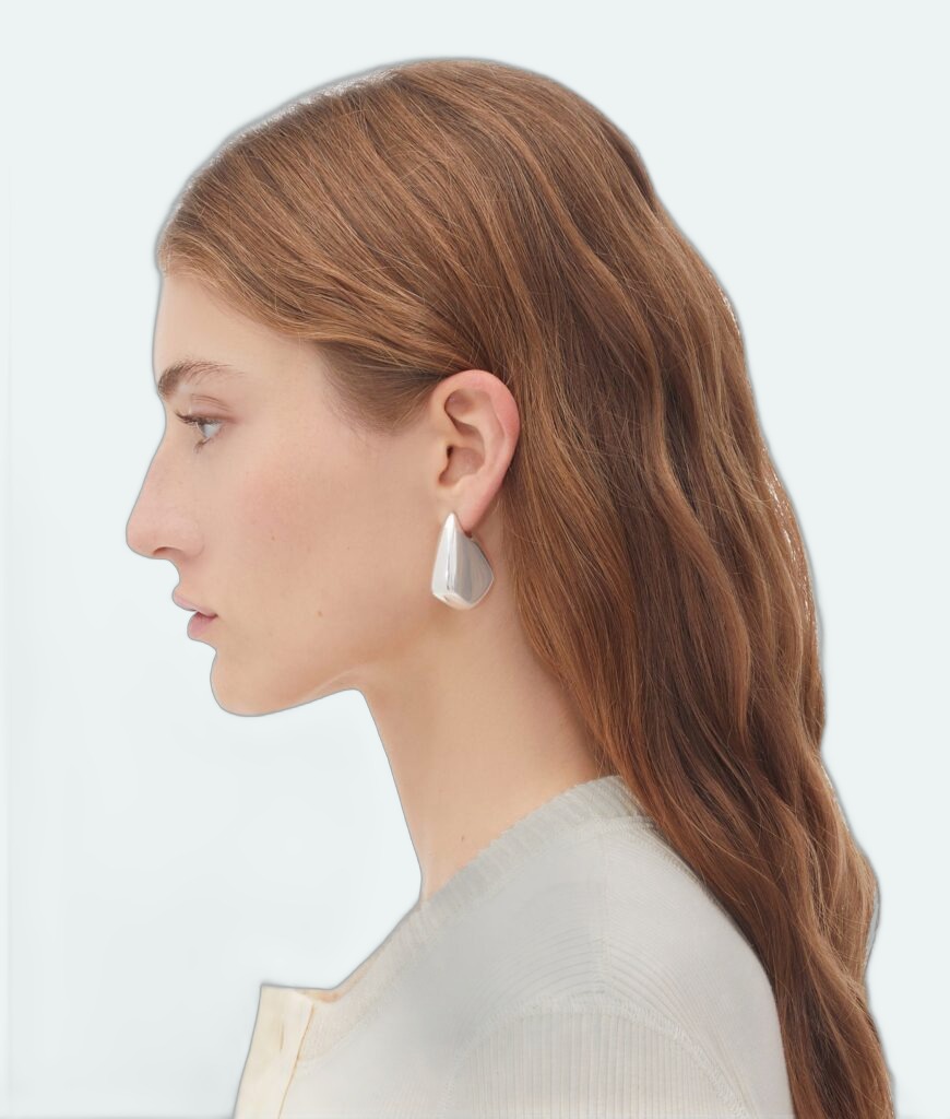 Bottega Veneta - Small Fin Earrings - Silver