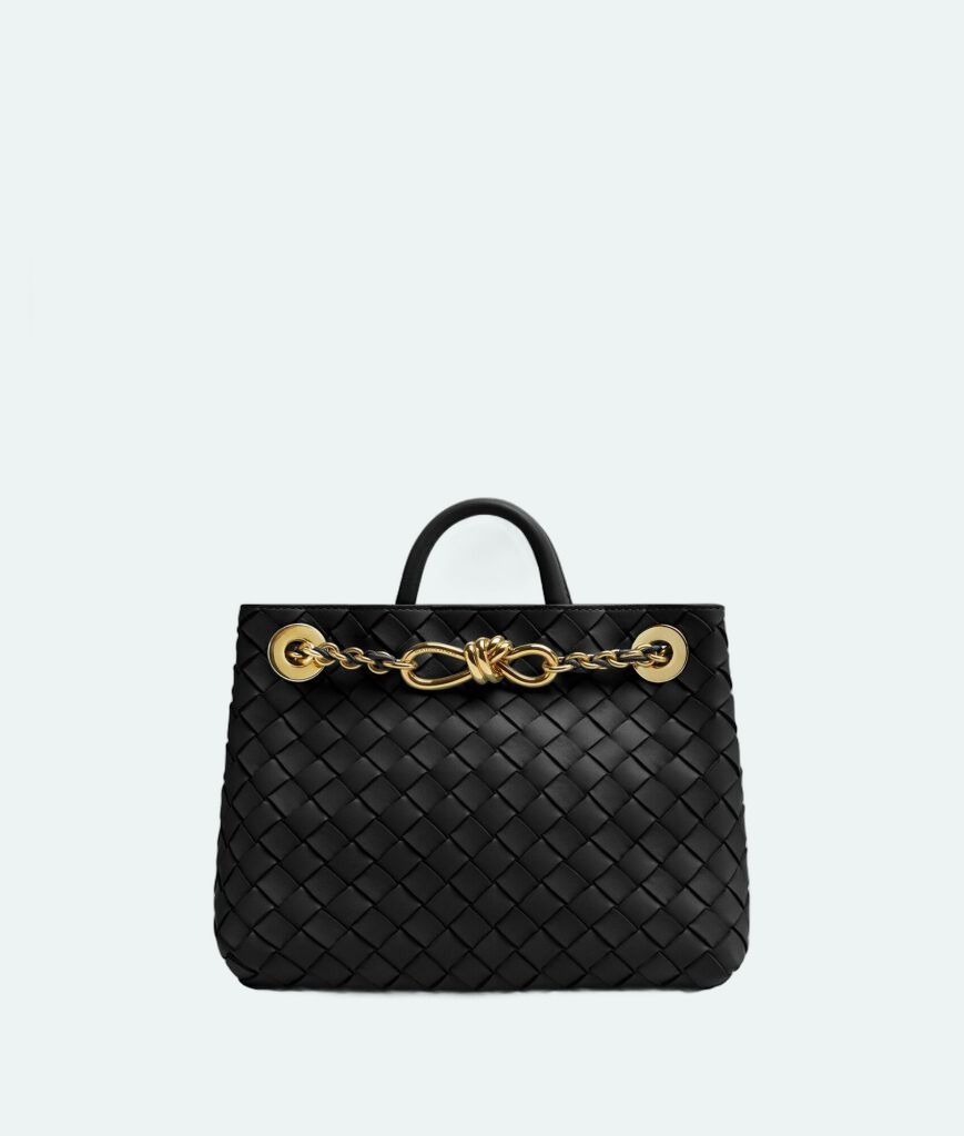 Bottega Veneta - Andiamo Small With Chain - Black
