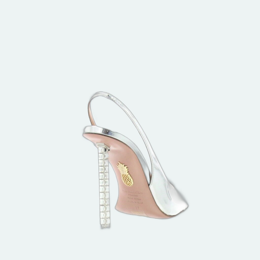 Aquazzura - Rock Chic Sling - Silver
