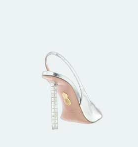 Aquazzura - Rock Chic Sling - Silver - Image 3