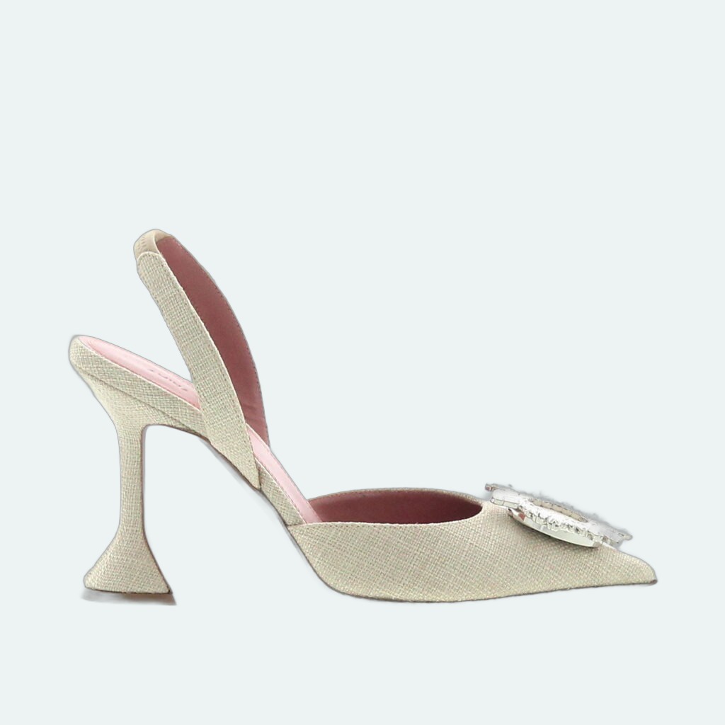 Amina Muaddi - Begum - Canvas Beige