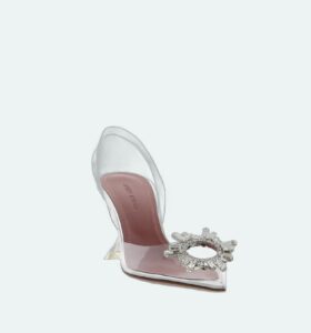 Amina Muaddi - Begum 70 - Glass Clear - Image 2