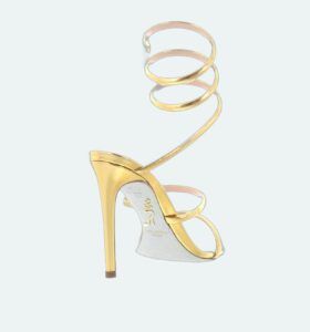 Rene Caovilla - Cleo Sandal 105 - Dark Gold - Image 3