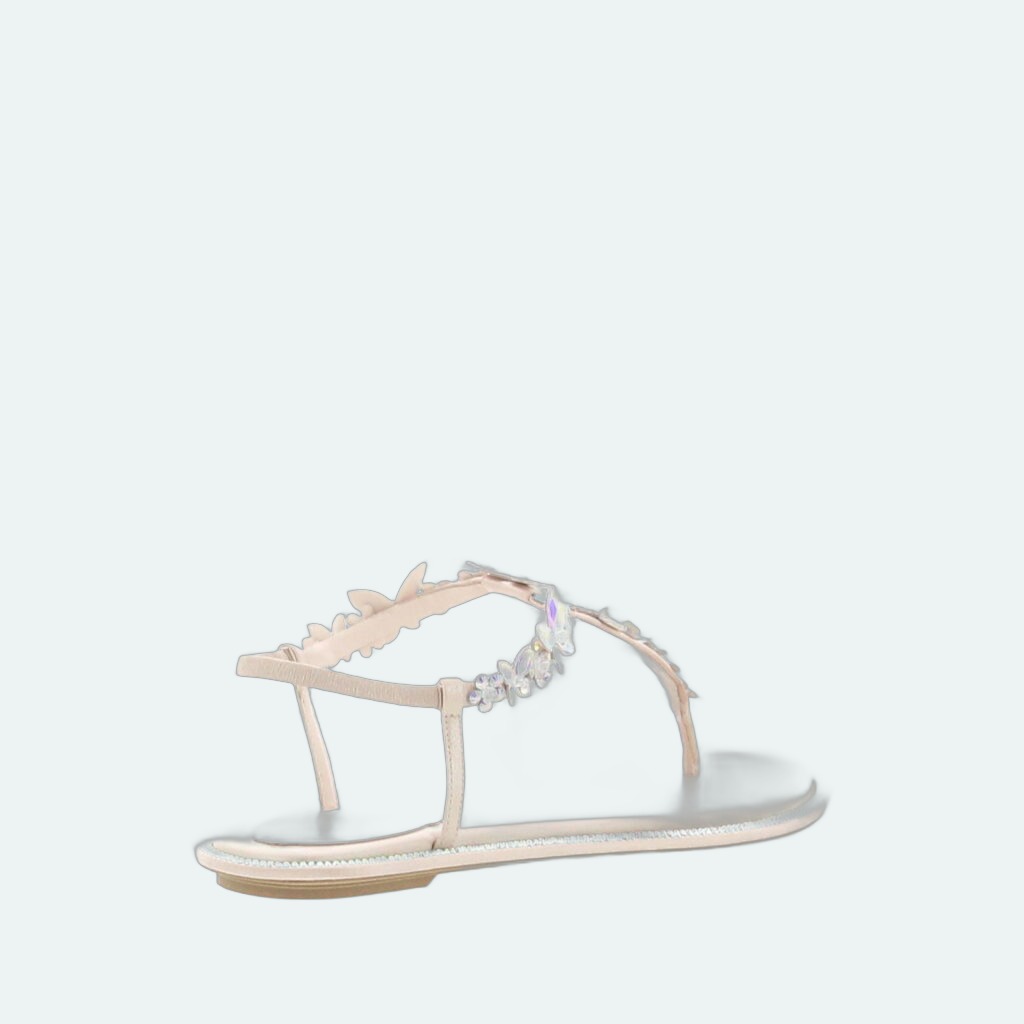 Rene Caovilla - Eden Flat Sandal - Beige