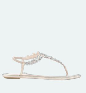 Rene Caovilla - Eden Flat Sandal - Beige - Image 1