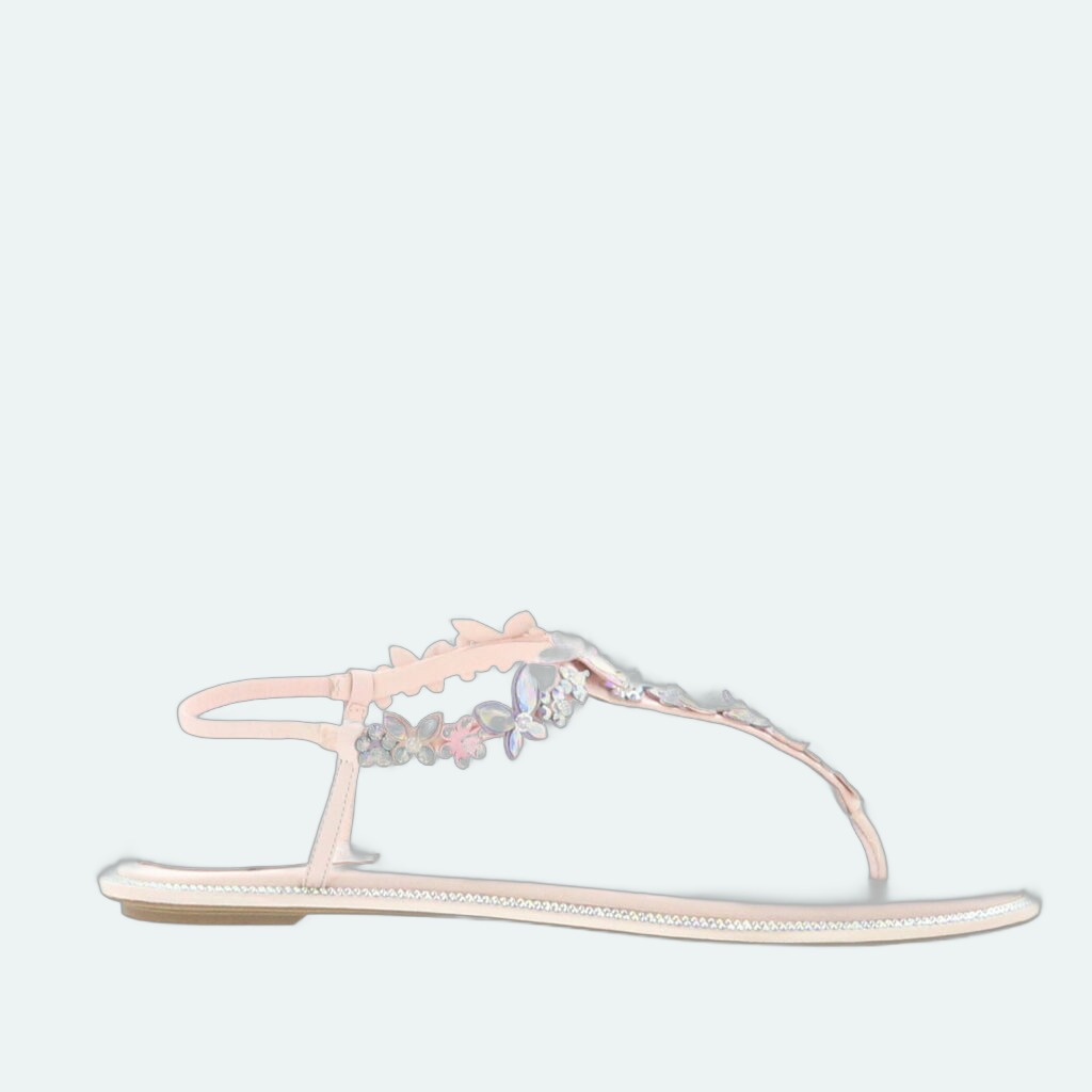 Rene Caovilla - Eden Flat Sandal - Light Pink