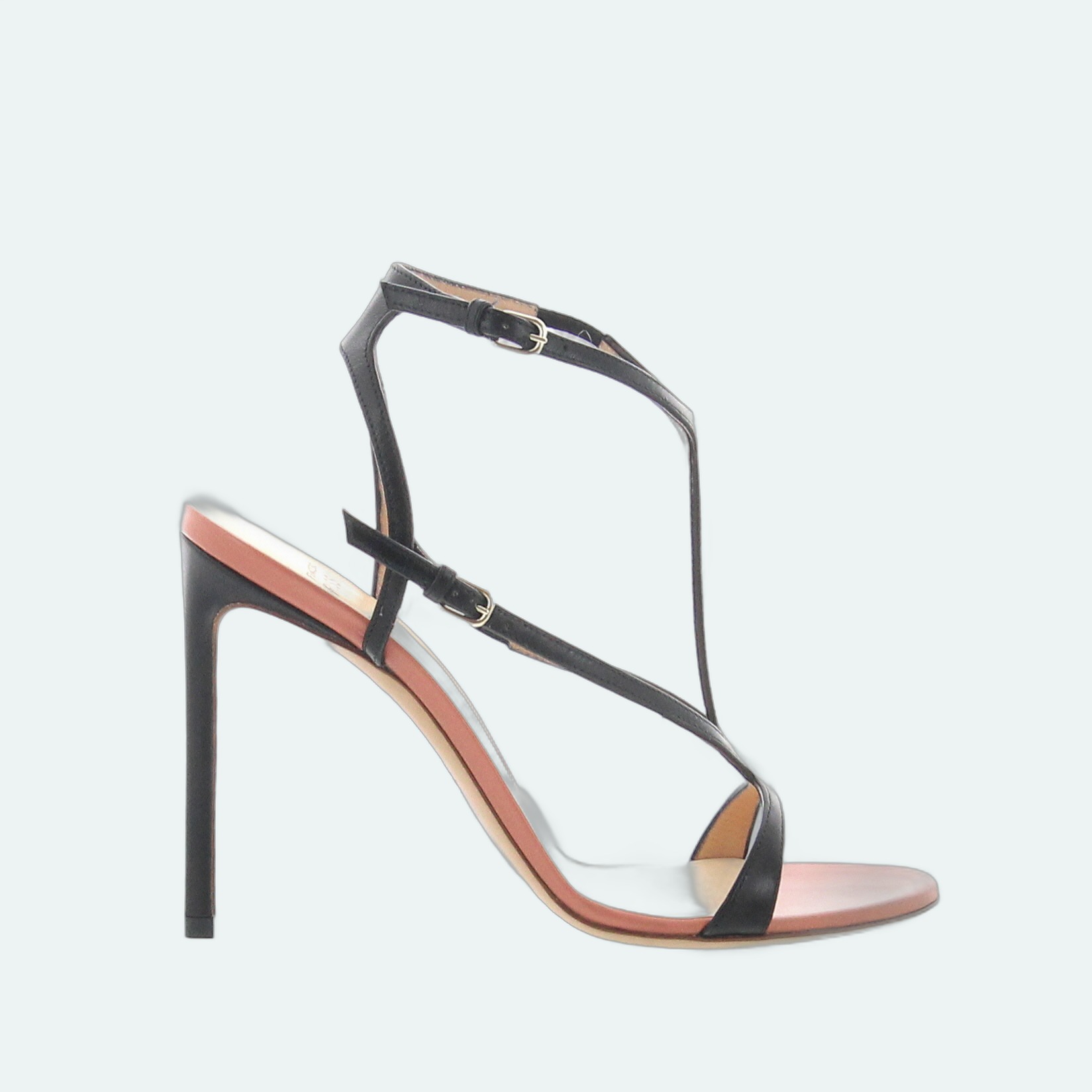 Francesco Russo - T-Bar Straps Sandal - Black - Image 1