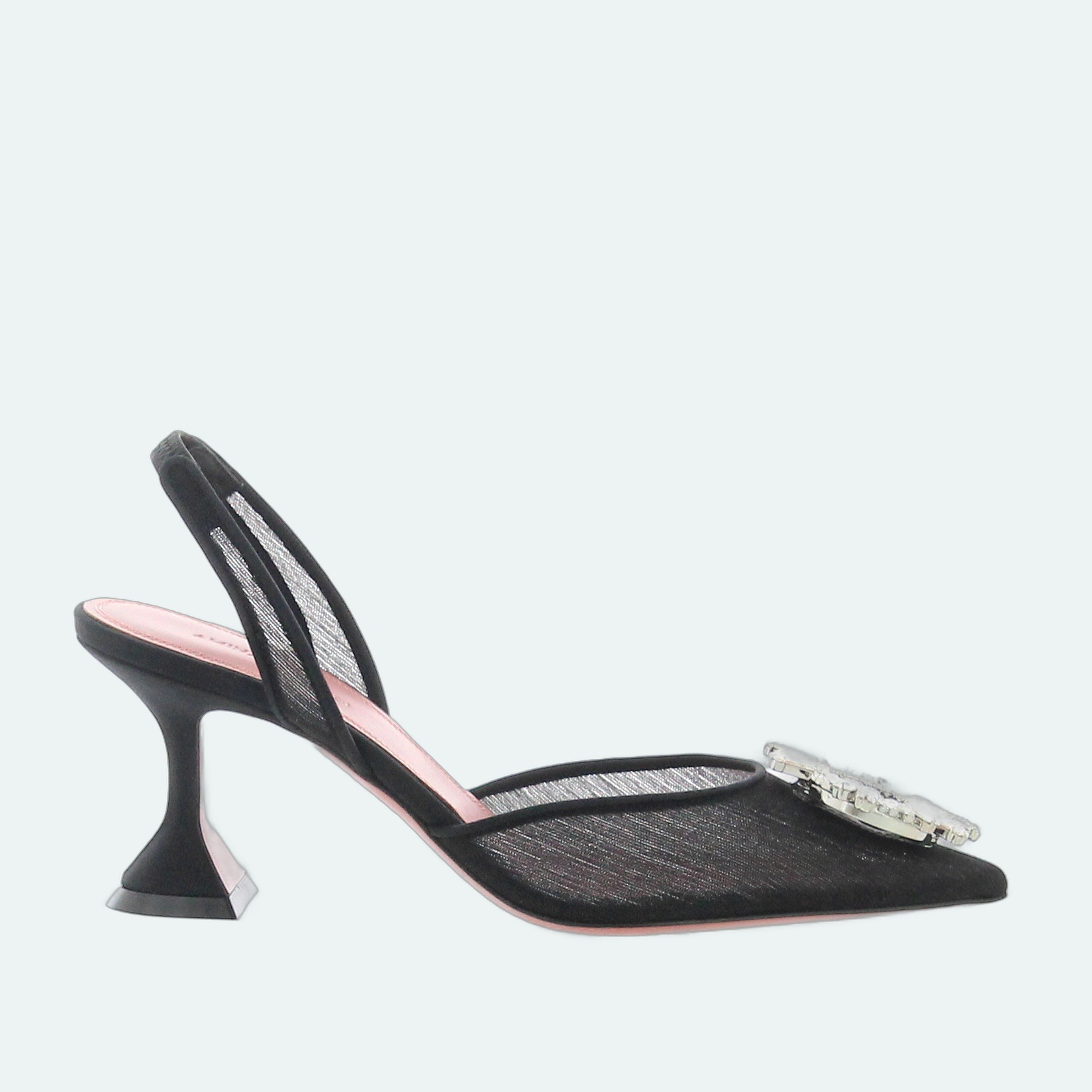 Amina Muaddi - Begum 70 - Mesh Black - Image 1