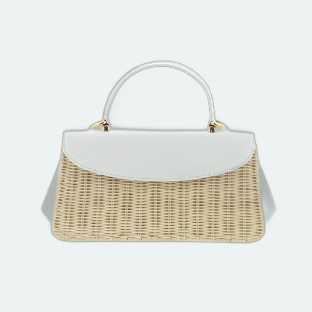 Carla Saint Barth - Vimini Long Bag - Natural / White