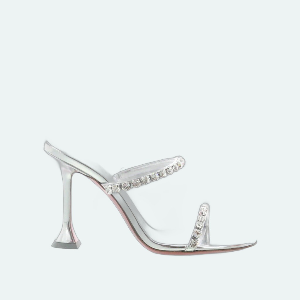 Amina Muaddi - Gigi Slipper - Mirror Silver