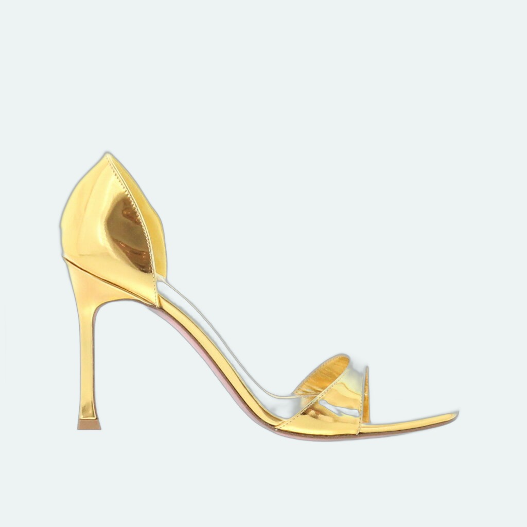 Amina Muaddi - Agnese Sandal - Gold
