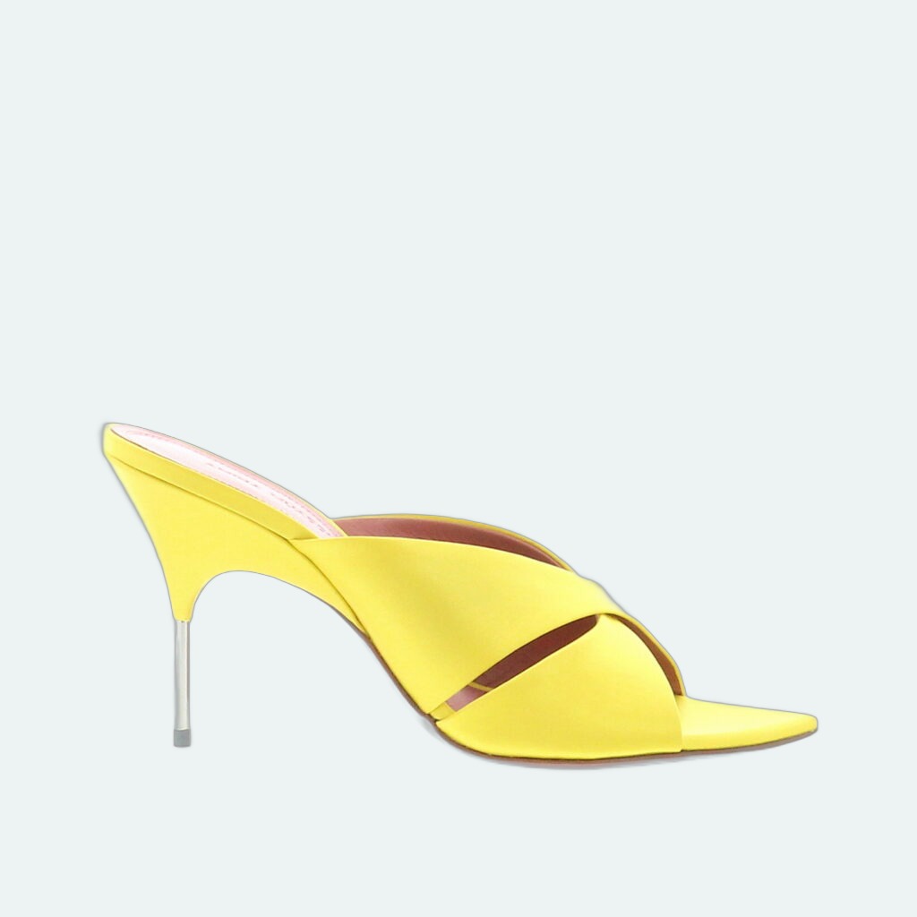 Amina Muaddi - Samantha Slipper - Satin Lime