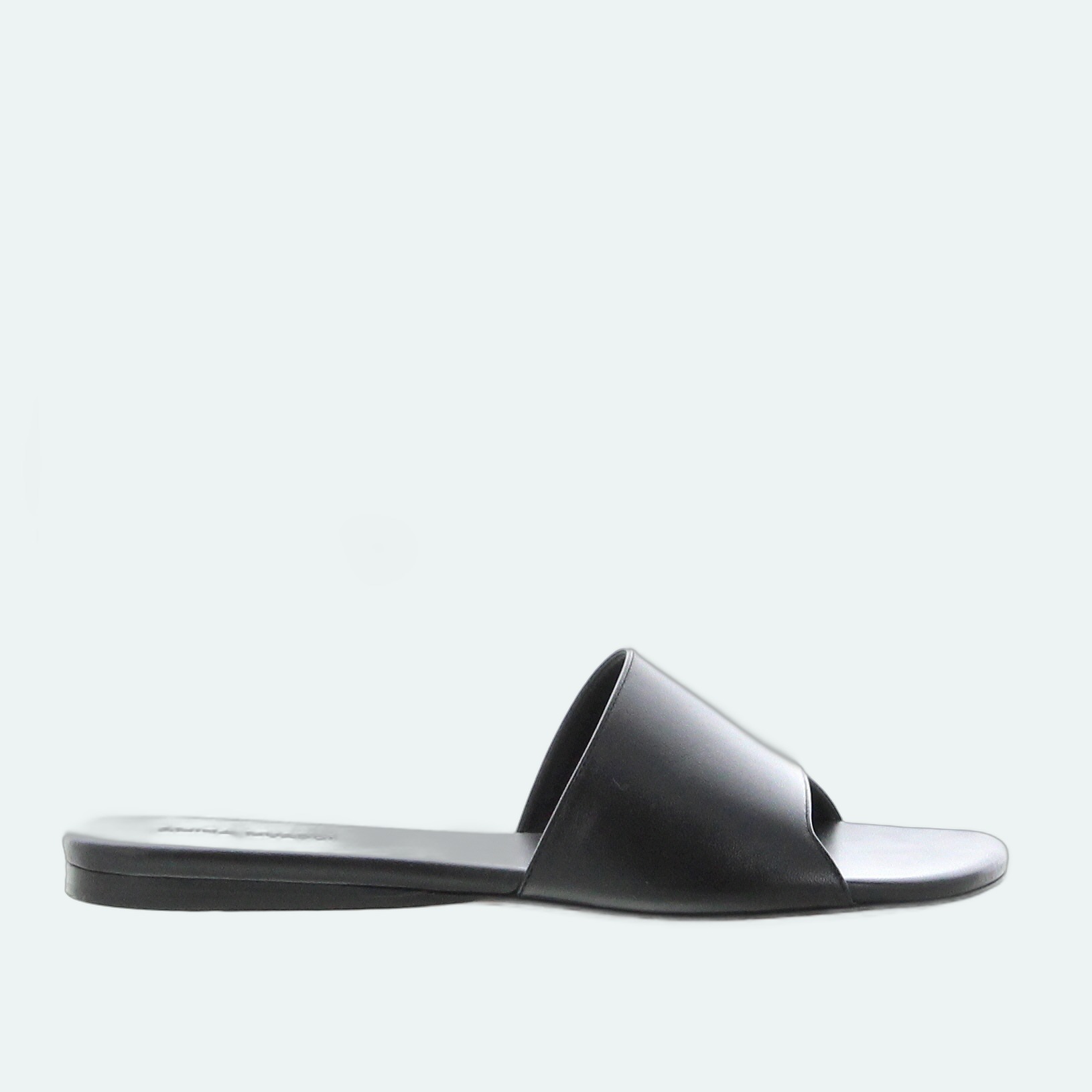 Amina Muaddi - Bianca Flat - Black - Image 1
